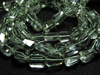 10inches - AAAAA - Flawless High Quality Natural Green Colour - Green AMETHYST - Step Cut faceted Nuggest Super sparkle size - 8 - 11 mm long
